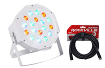 RockPAR50 WHT LED RGB Compact Par Can DJ/Club DMX Wash Light+Cable