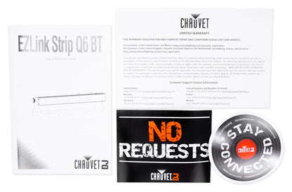 Chauvet DJ Ezlink Strip Q6 BT Wireless Battery-Powered RGBA Bluetooth Wash Light