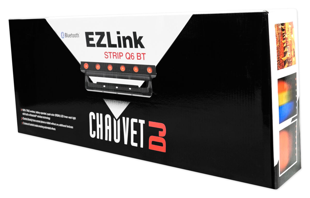 Chauvet DJ Ezlink Strip Q6 BT Wireless Battery-Powered RGBA Bluetooth Wash Light