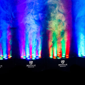 Rockville RockPAR50 LED RGB Compact Par Can DJ/Club DMX Wash Light+ Dual Bracket