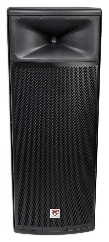 Rockville SPGN258 Dual 15” 3000w 2-Way 8-Ohm Passive DJ PA Speaker/ABS Cabinet