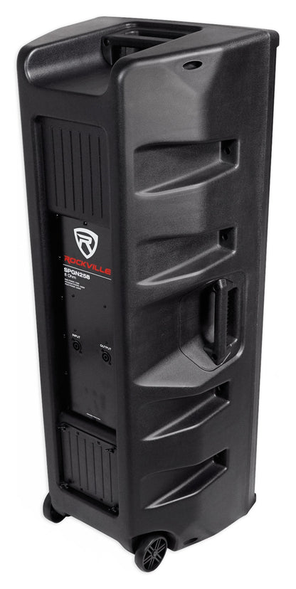 Rockville SPGN258 Dual 15” 3000w 2-Way 8-Ohm Passive DJ PA Speaker/ABS Cabinet