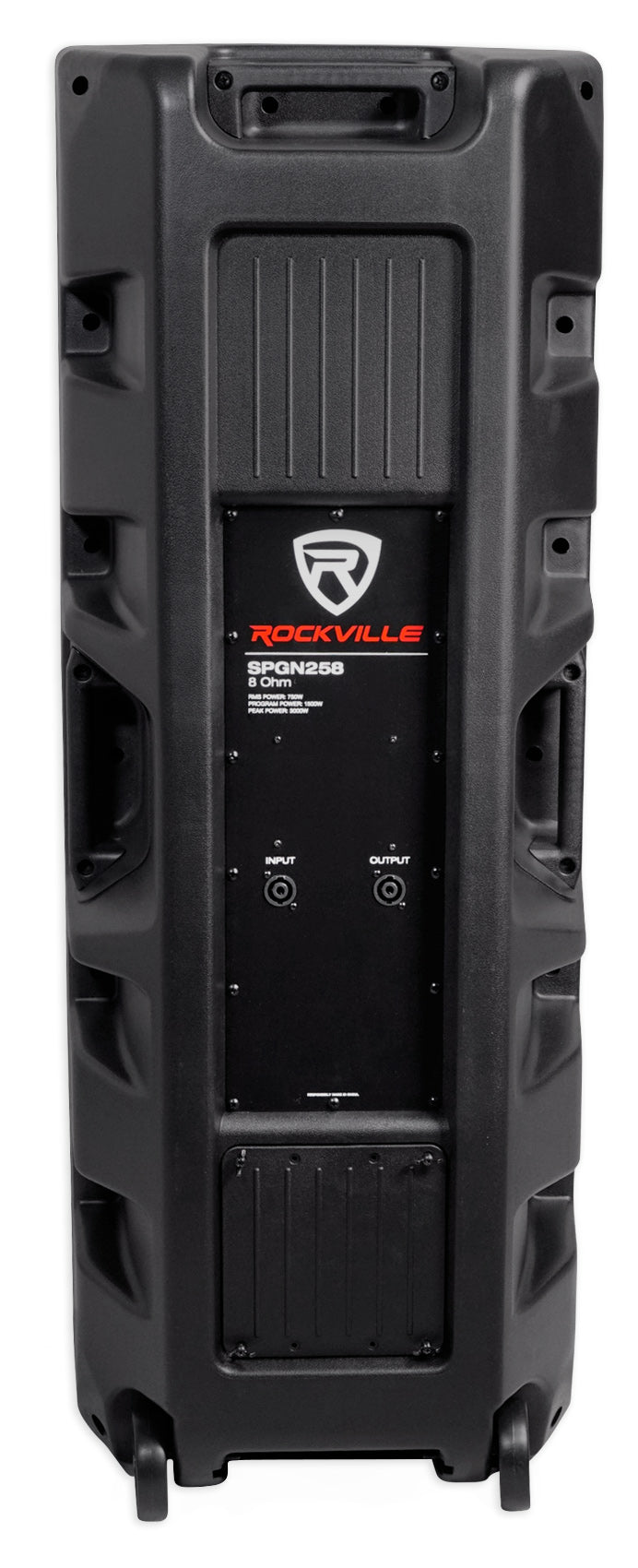 Rockville SPGN258 Dual 15” 3000w 2-Way 8-Ohm Passive DJ PA Speaker/ABS Cabinet
