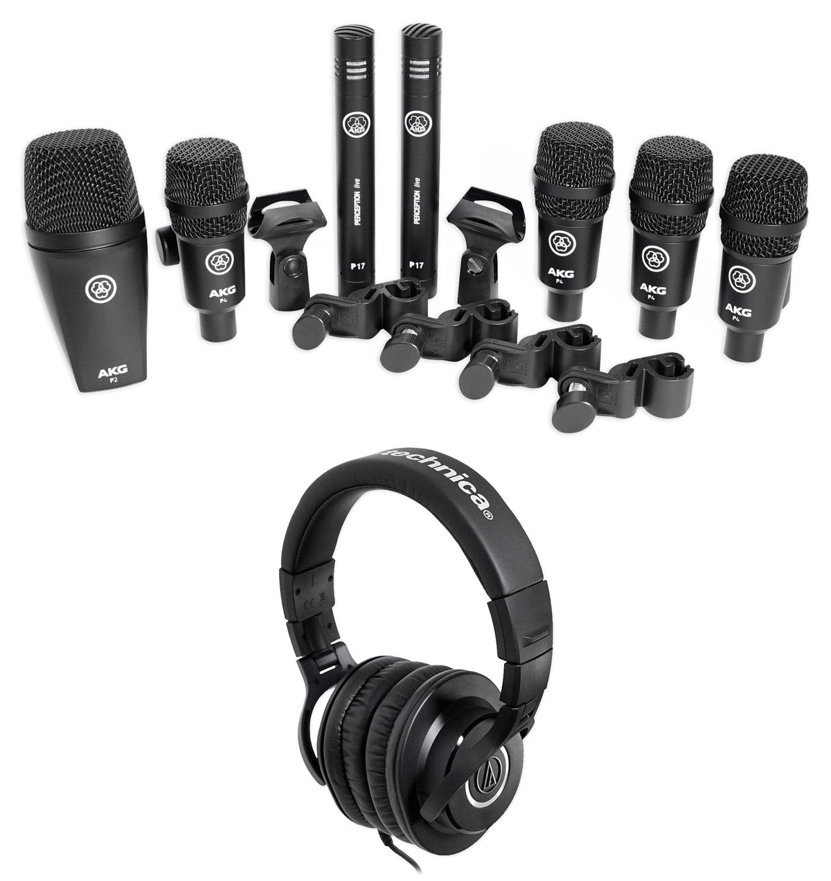 AKG Drum Set Session I with ATH-M40x Headphones