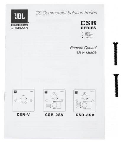 JBL CSR-V Black Wall Volume Controller For Select CSM/CSMA/VMA Mixer Amplifiers