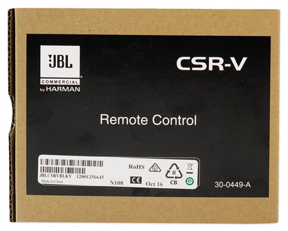 JBL CSR-V Black Wall Volume Controller For Select CSM/CSMA/VMA Mixer Amplifiers