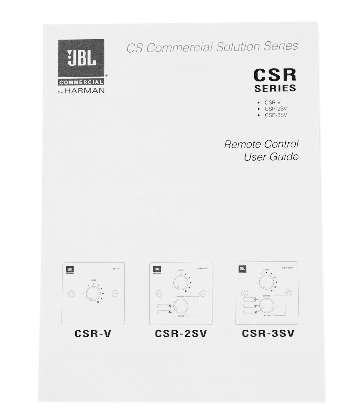 JBL CSR-V White Wall Volume Controller For Select CSM/CSMA/VMA Mixer Amplifiers