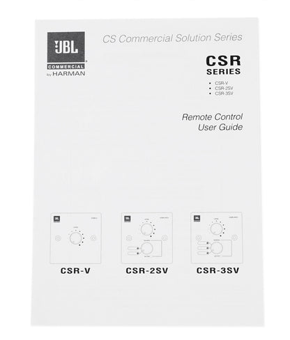 JBL CSR-V White Wall Volume Controller For Select CSM/CSMA/VMA Mixer Amplifiers