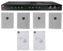 JBL CSMA280 Commercial Amplifier+(4) 6.5" White Wall Speakers+(2) Wall Controls