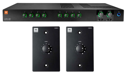 JBL CSMA280 Commercial/Restaurant 2x80w Amplifier+Black Wall Volume Controllers