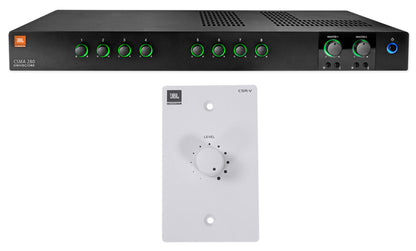 JBL CSMA280 Commercial/Restaurant 2 x 80w Amplifier+White Wall Volume Controller