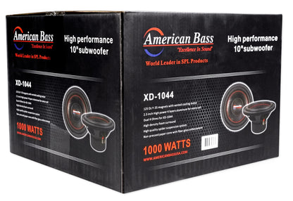 American Bass XD-1044 900 Watt 10" Car Audio Subwoofer+Vented Sub Box Enclosure