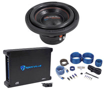 American Bass XD-1044 900w 10" Car Audio Subwoofer Sub+Mono Amplifier+Amp Kit