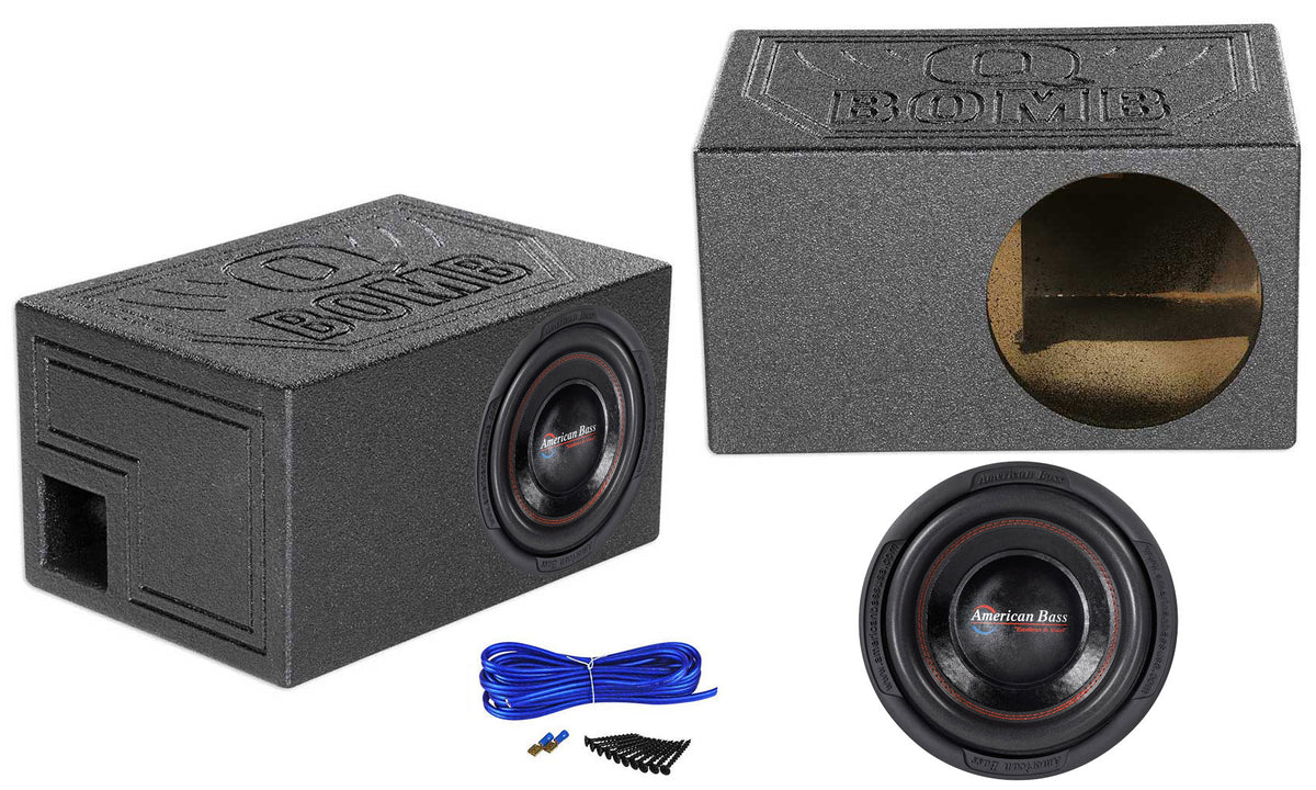 American Bass XD-1044 900 Watt 10" Car Audio Subwoofer+Vented Sub Box Enclosure