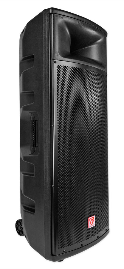 Rockville BPA225 Dual 15" Powered Active 1500w Pro DJ PA Speaker w Bluetooth+TWS