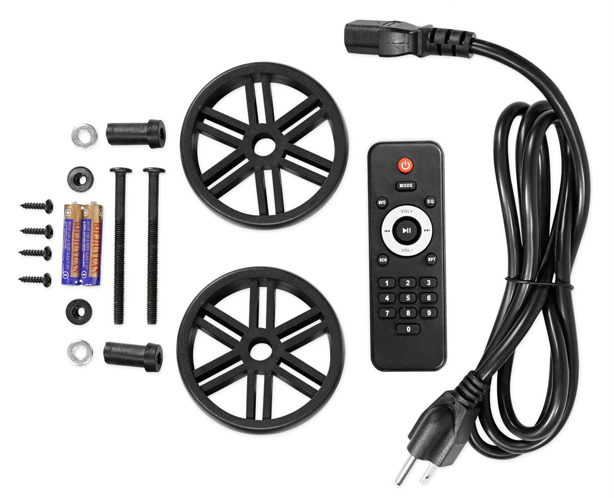 Rockville BPA225 Dual 15" Powered Active 1500w Pro DJ PA Speaker w Bluetooth+TWS