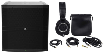 Mackie DRM18S 2000w 18" Powered DJ PA Subwoofer Sub+Audio Technica Headphones