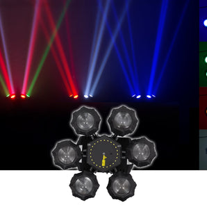 Chauvet DJ Helicopter Q6 DMX Rotating Dance Floor Effect Light w/Strobes+Lasers