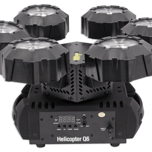 Chauvet DJ Helicopter Q6 DMX Rotating Dance Floor Effect Light w/Strobes+Lasers