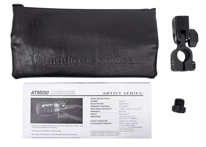 ATM250 Kick Drum Percussion Brass Mic + RockShield 3 Isolation Shield