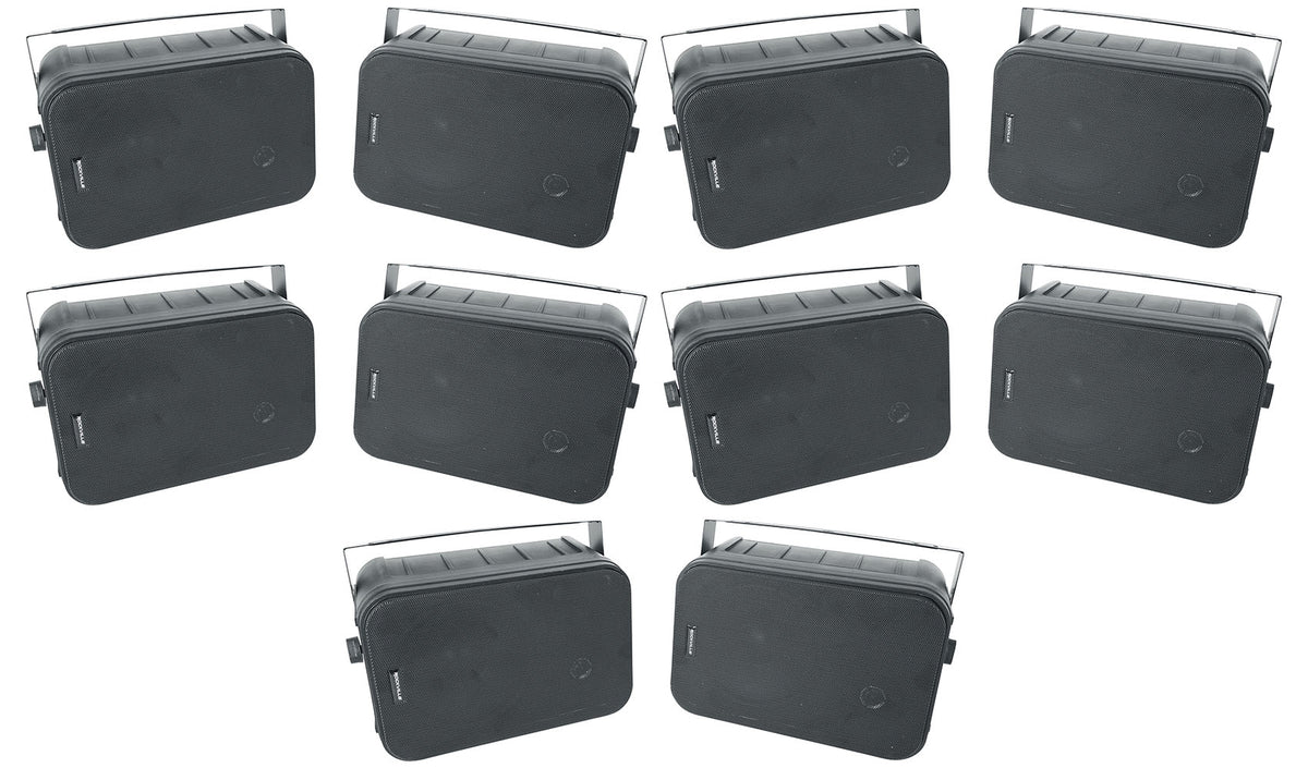 (10) HP65S-8 6.5" Black Outdoor/Indoor Home Theater Speakers + Swivel Brackets