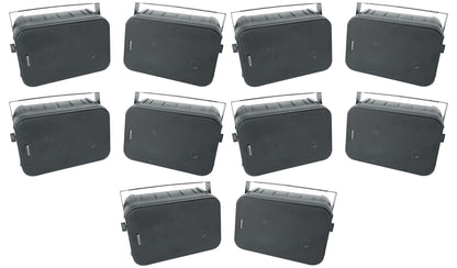 (10) HP65S-8 6.5" Black Outdoor/Indoor Home Theater Speakers + Swivel Brackets