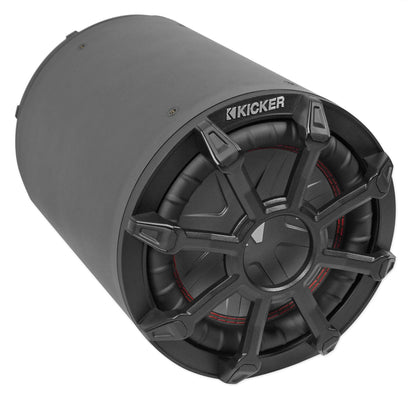KICKER 46CWTB82 8" 600w Marine Loaded Subwoofer Enclosure+Passive Radiator TB8
