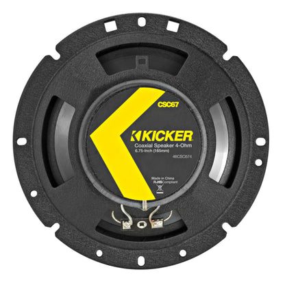 Pair KICKER 46CSC674 6.75" 6-3/4" 600w 4-Ohm Car Audio Coaxial Speakers CSC674