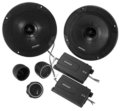 KICKER 46CSS654 6.5" 6 1/2" 600 Watt 4-Ohm Car Audio Component Speakers CSS65