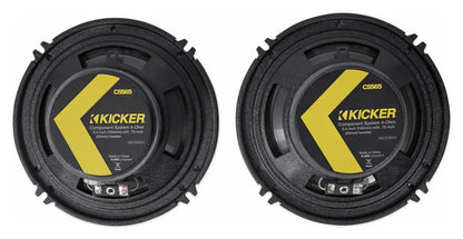KICKER 46CSS654 6.5" 6 1/2" 600 Watt 4-Ohm Car Audio Component Speakers CSS65