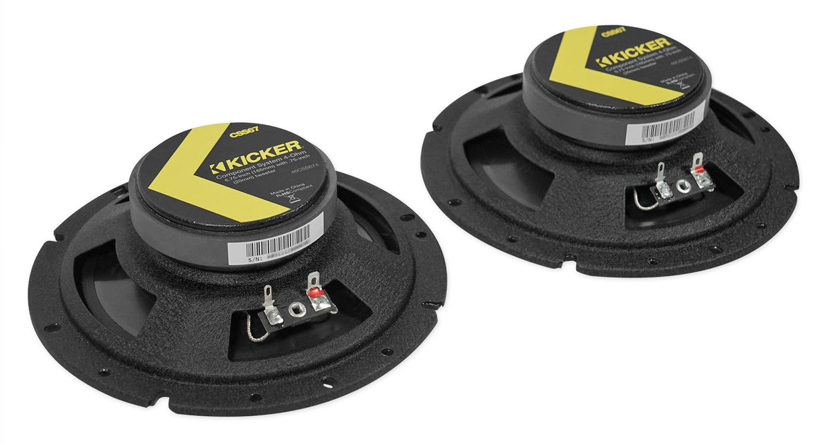 KICKER 46CSS674 6.75" 6-3/4" 600 Watt 4-Ohm Car Audio Component Speakers CSS67