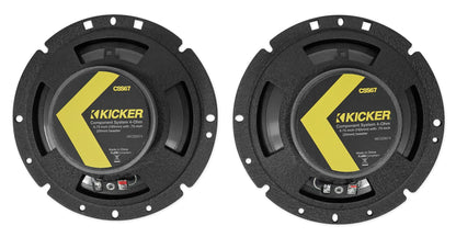 KICKER 46CSS674 6.75" 6-3/4" 600 Watt 4-Ohm Car Audio Component Speakers CSS67