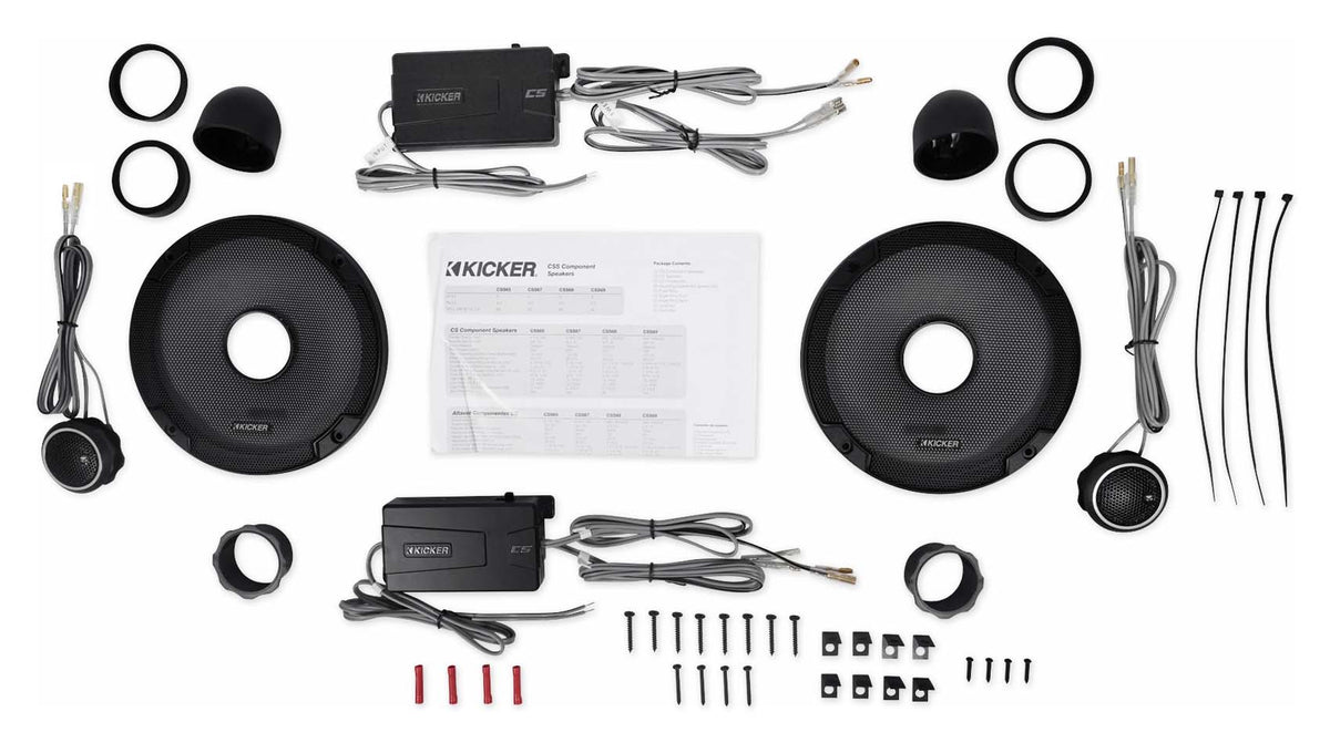 KICKER 46CSS674 6.75" 6-3/4" 600 Watt 4-Ohm Car Audio Component Speakers CSS67