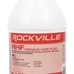 Rockville RHF Gallon Water-Based Haze Machine Fluid Juice/No-Clog/Long Hang Time