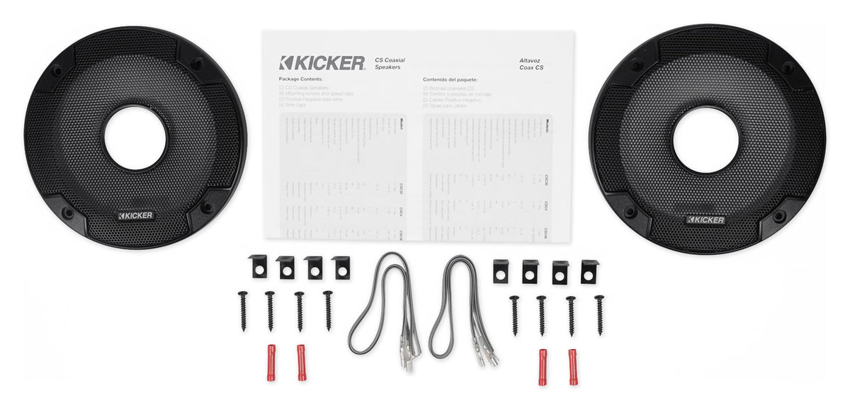 Pair KICKER 46CSC674 6.75" 6-3/4" 600w 4-Ohm Car Audio Coaxial Speakers CSC674