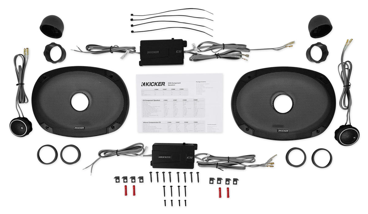 KICKER 46CSS694 6x9" 900w Car Audio Component Speakers w/ 0.75" Tweeters CSS69
