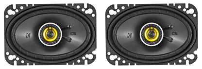 Pair KICKER 46CSC464 4x6" 300 Watt 4-Ohm 2-Way Car Audio Coaxial Speakers CSC464