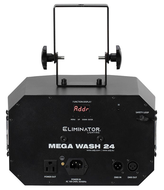 Eliminator Lighting ADJ Mega Wash 24 240 Watt Hex LED RGBWA+UV Wash Light+Remote