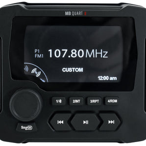 MB Quart GMR-LED Gauge Hole Marine Receiver Bluetooth AM/FM/Weather Band/USB