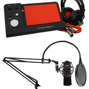 Focusrite Scarlett Gaming Streaming Twitch Bundle w/Interface+Mic+Headphones