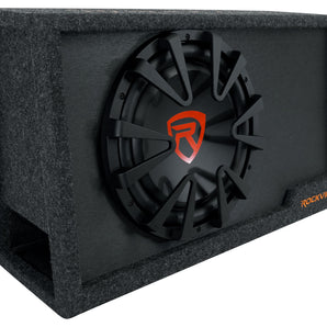 Rockville RVS12A 12" Slim Vented Powered Car Subwoofer Enclosure, 1400 Watts