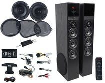 MXAHDPRO2 Speaker & Amp Kit + TM150B Home Theater Speakers
