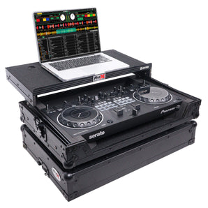 ProX X-DDJREV1LTBL ATA Black Road Case For Pioneer DDJ-REV1 Control+Laptop Shelf