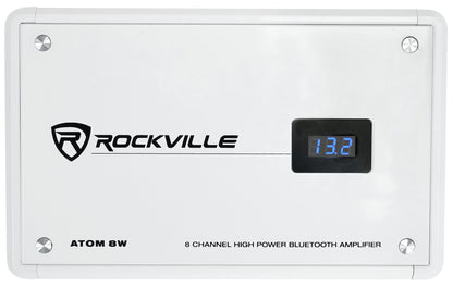 ATOM 8W 8-Channel Marine/Boat Bluetooth Amplifier+Kicker 4-Zone Control