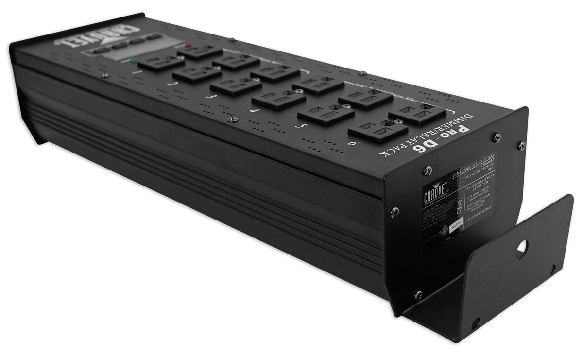 Chauvet PRO-D6 6 Ch 20A DMX-512 Dimmer Switch Pack Simultanious115V and 230V