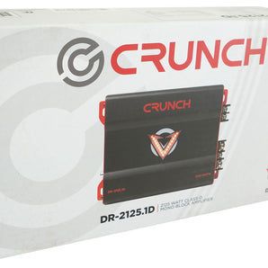 Crunch DR-2125.1D 2125 Watt Car Audio Mono Amplifier 2 Ohm Class D+Amp Kit
