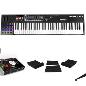 M-Audio Producer Kit 61Key Keyboard Controller+Mic+Headphones+Interface+Monitors