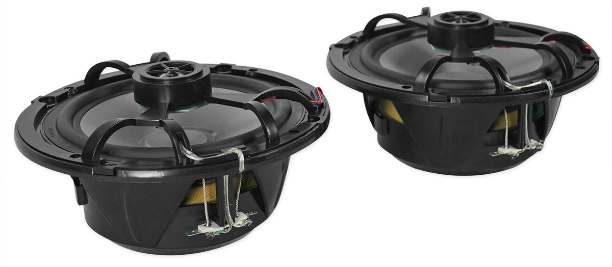 Dual 6.5" Marine Wakeboard LED Speakers+Amplifier+Amp Kit