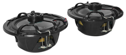 Dual 6.5" Marine Wakeboard LED Speakers+Amplifier+Amp Kit
