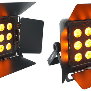 (2) Chauvet DJ SLIMBANK H18 ILS DMX RGBAW+UV LED Wash Par Lights w/Eye Candy FX